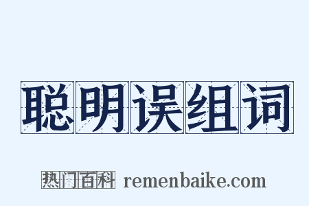 聪明误组词是什么意思的图片
